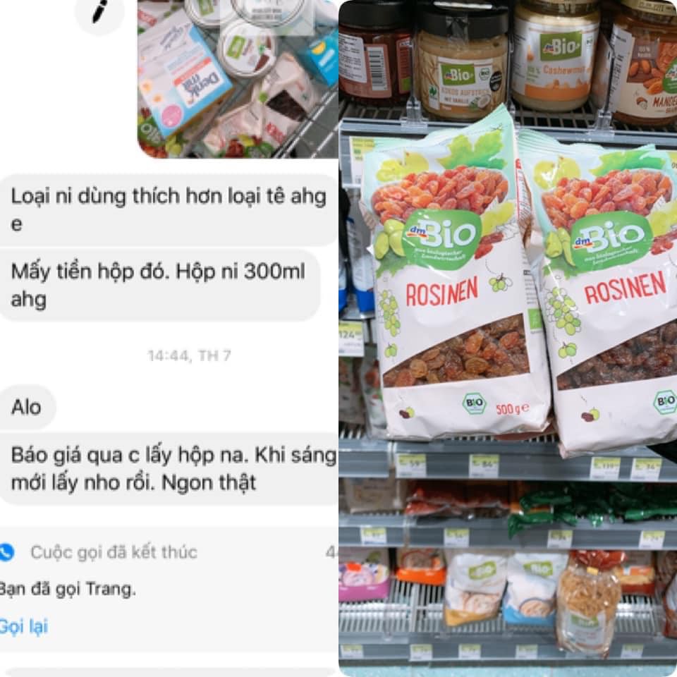 (Review) Nho sấy lạnh nguyên vị hữu cơ Đức