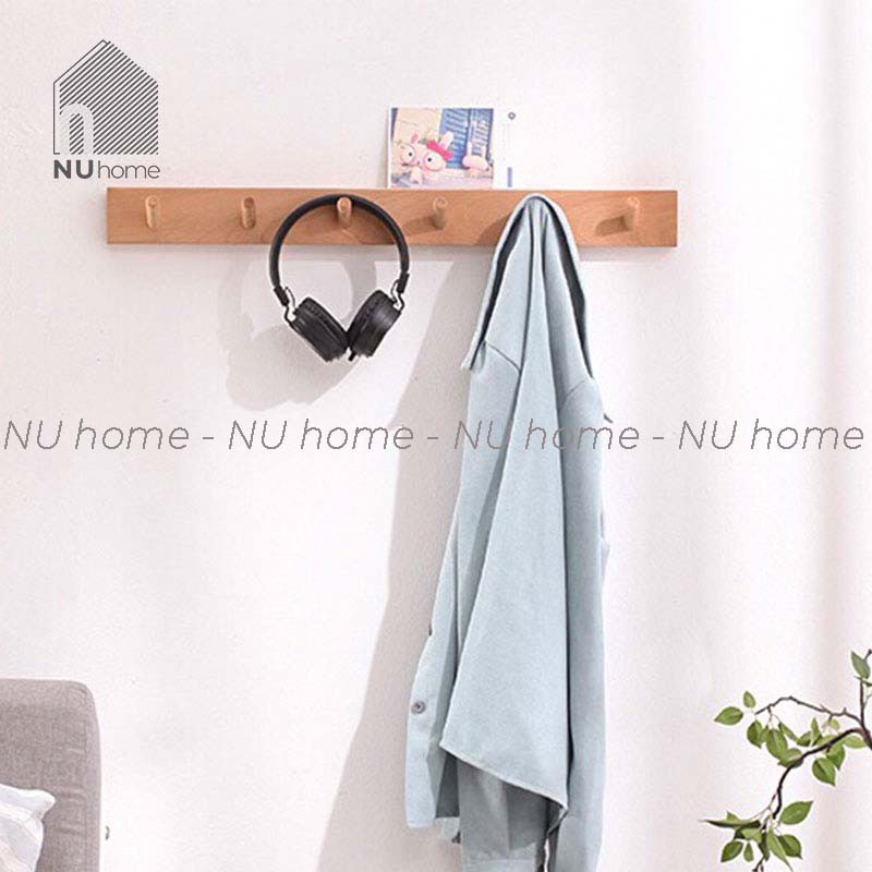 nuhome.vn | Móc gỗ treo đồ - Lin, móc treo quần áo mũ nón thiết kế mộc mạc chuẩn phong cách Nhật Bản