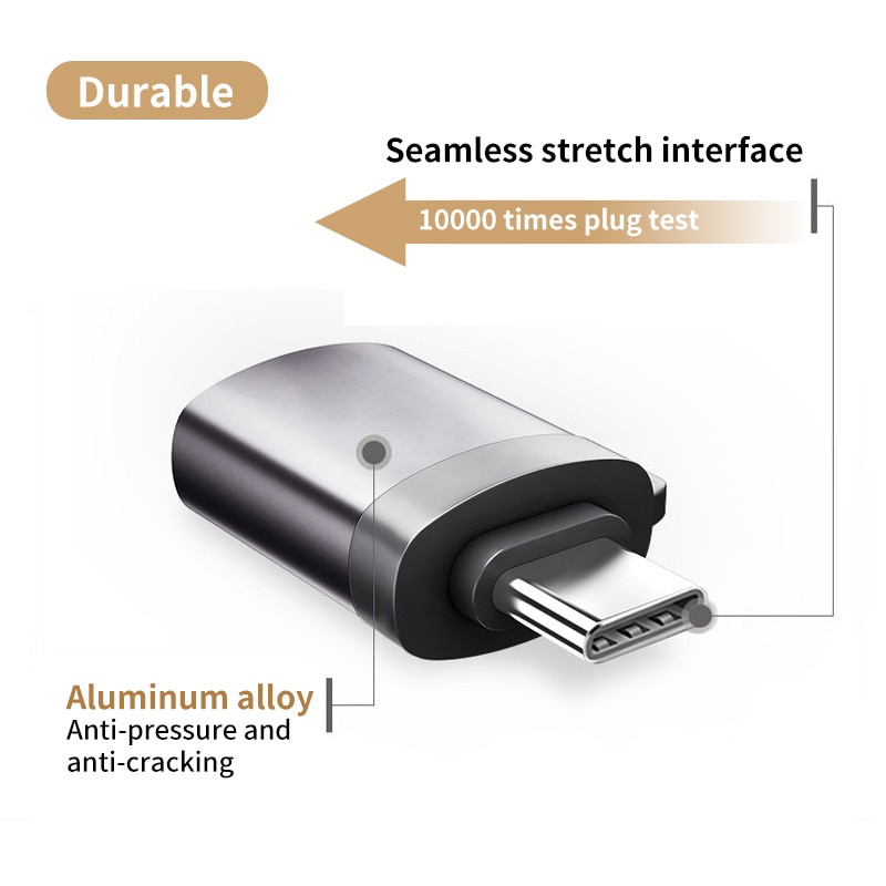 Đầu Chuyển Đổi Jp1 Usb C Otg Usb 3.0 Sang Type C Cho Macbookpro Xiaomi Huawei Mini