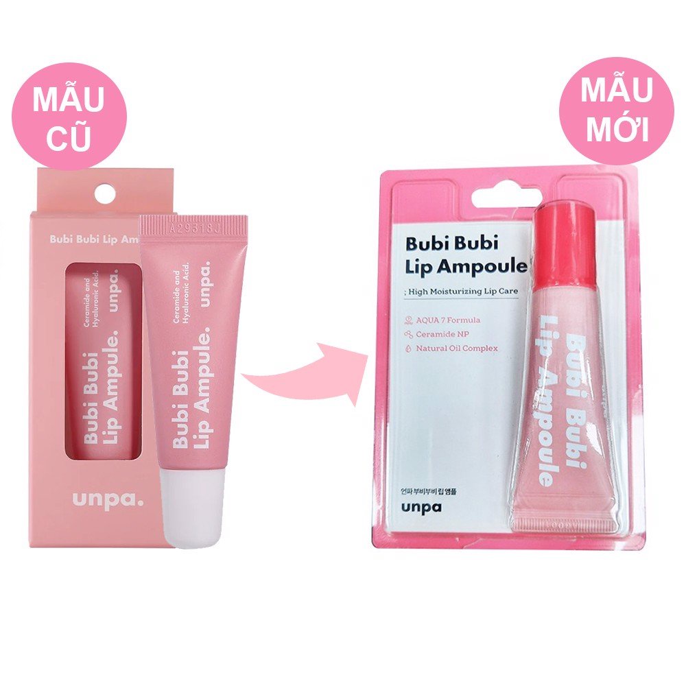 Tinh Chất Dưỡng Môi Căng Mọng Và Dưỡng Ẩm Sâu Unpa Bubi Bubi Lip Ampoule 10g