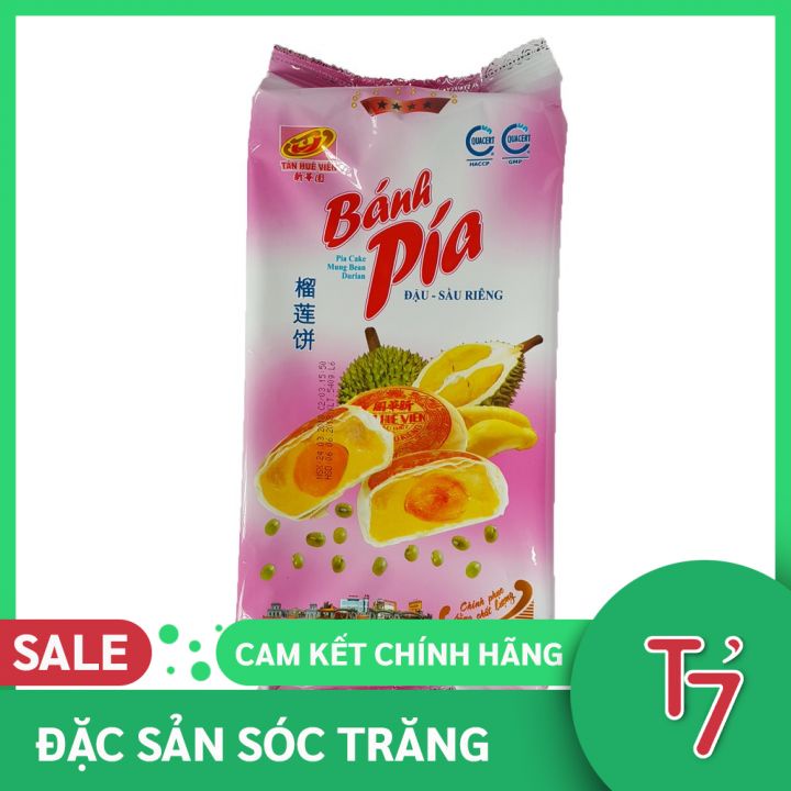 Bánh Pía Tân Huê Viên 5 Sao Đậu Sầu Riêng Trứng Muối Đặc Sản Sóc Trăng Túi 600g