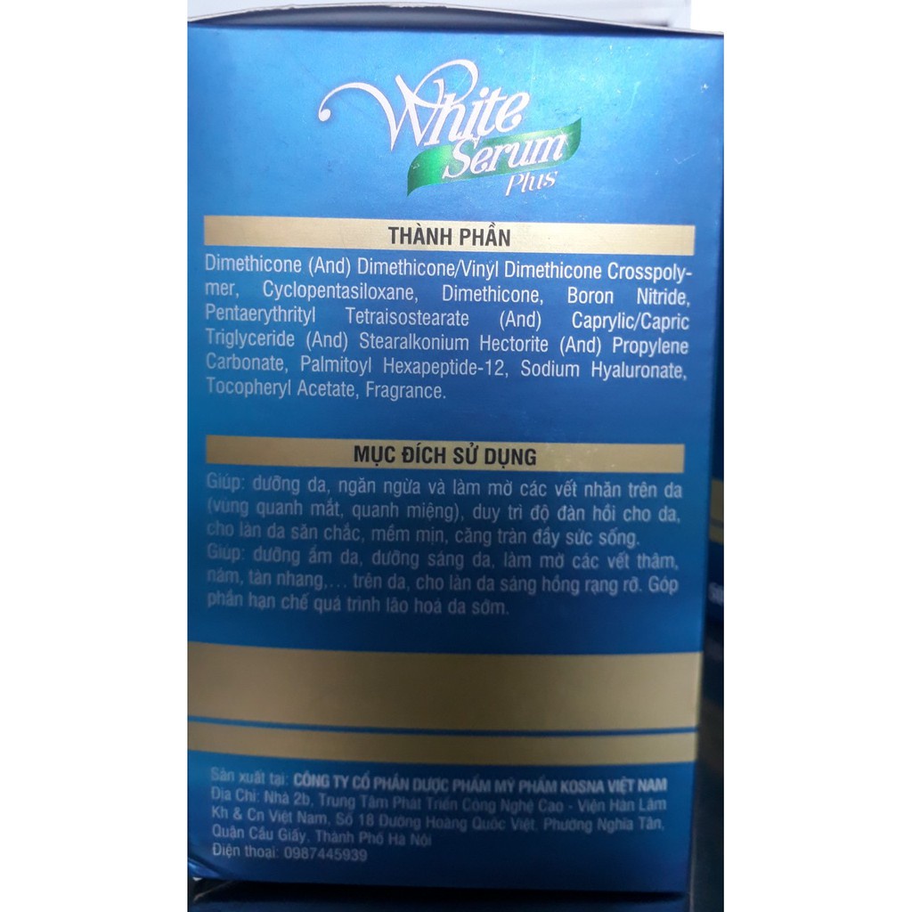 Serum dưỡng da  - Dưỡng da, trắng da và ngăn ngừa các vết nhăn trên da.