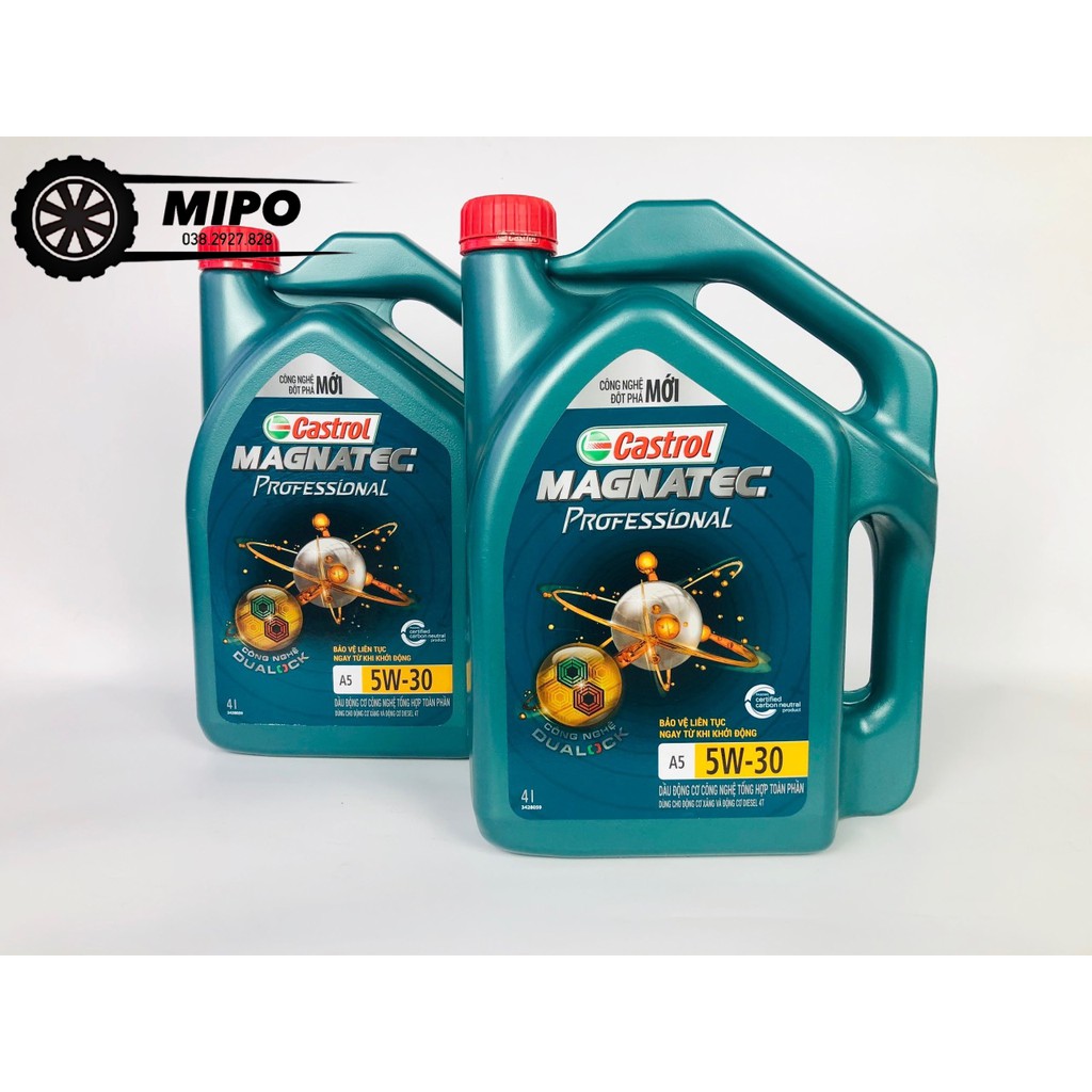 [Hàng chính hãng] Dầu nhớt động cơ Castrol 5W30 tổng hợp toàn phần 5W30 - Castrol Magnatec Professional (4L)