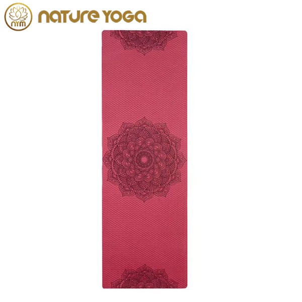 Thảm Yoga Hoa Văn Mandala Nature 6mm 2 lớp Cao Cấp