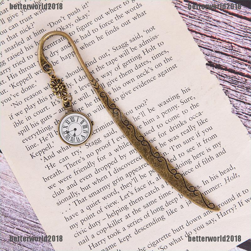 [Better] retro vintage metal alloy bronze bookmark document book mark label diy for gift [World]