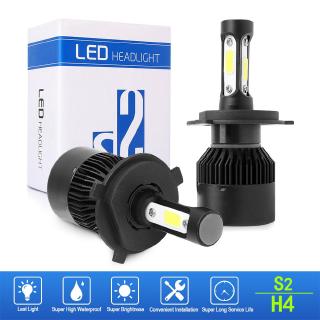 Set 2 đèn pha led h4 6500k 8000lm cho xe hơi