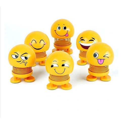 Thú Nhún Emoji con lắc lò xo màu vàng
