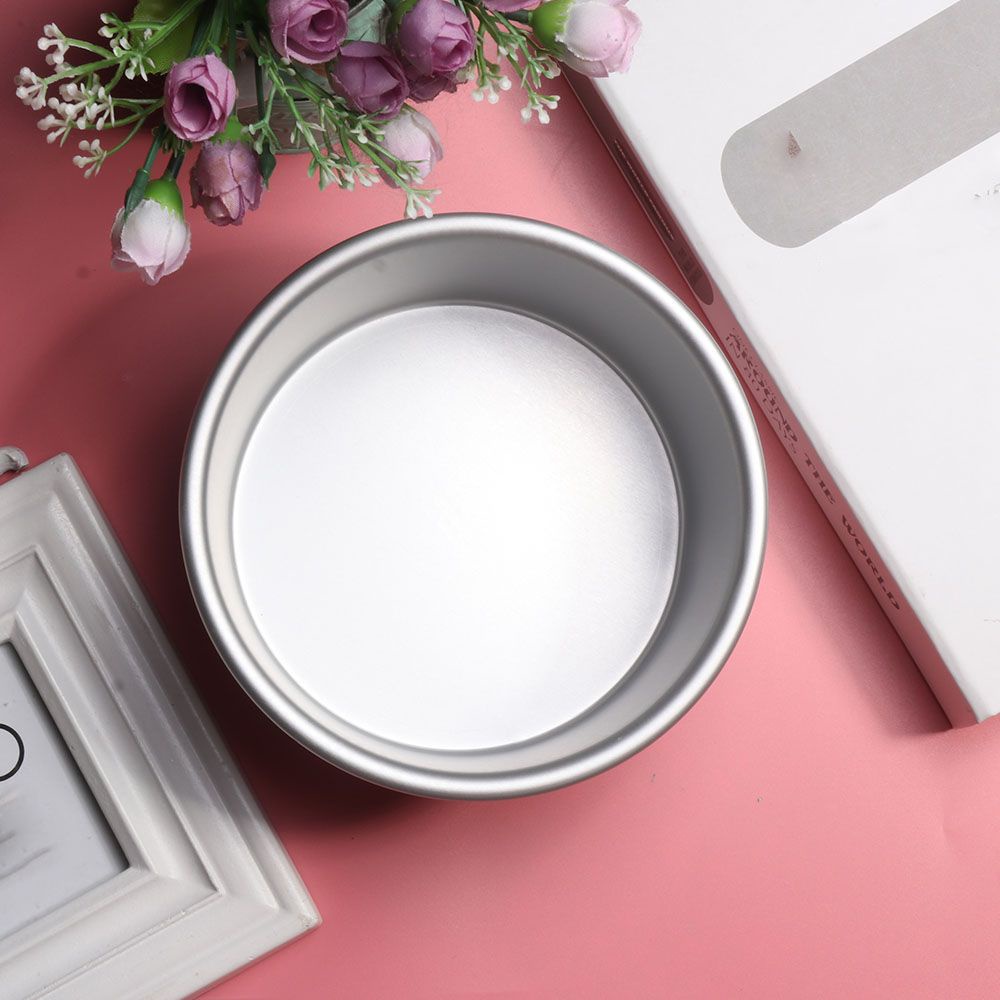 Khuôn Làm Bánh Pudding / Pudding / Pudding / Bánh Đáy Tròn Cố Định Bằng Hợp Kim Nhôm 4 / 6inch Diy