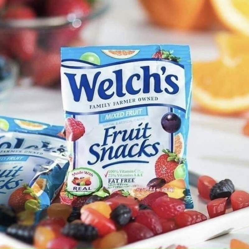 [Hộp 90 gói] Kẹo dẻo trái cây Welch's Fruit Snacks