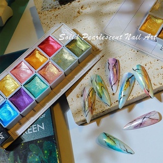 Màu Nước Nhủ Nén-Tạo Vân Đá-Vẽ Móng