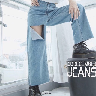 Quần Ống Rộng Big Size Tua Lai - Quần Jean Ống Rộng Size Đại 2 Màu - Lưng Cao Siêu Tôn Dáng - VẢI KHÔNG CO GIÃN
