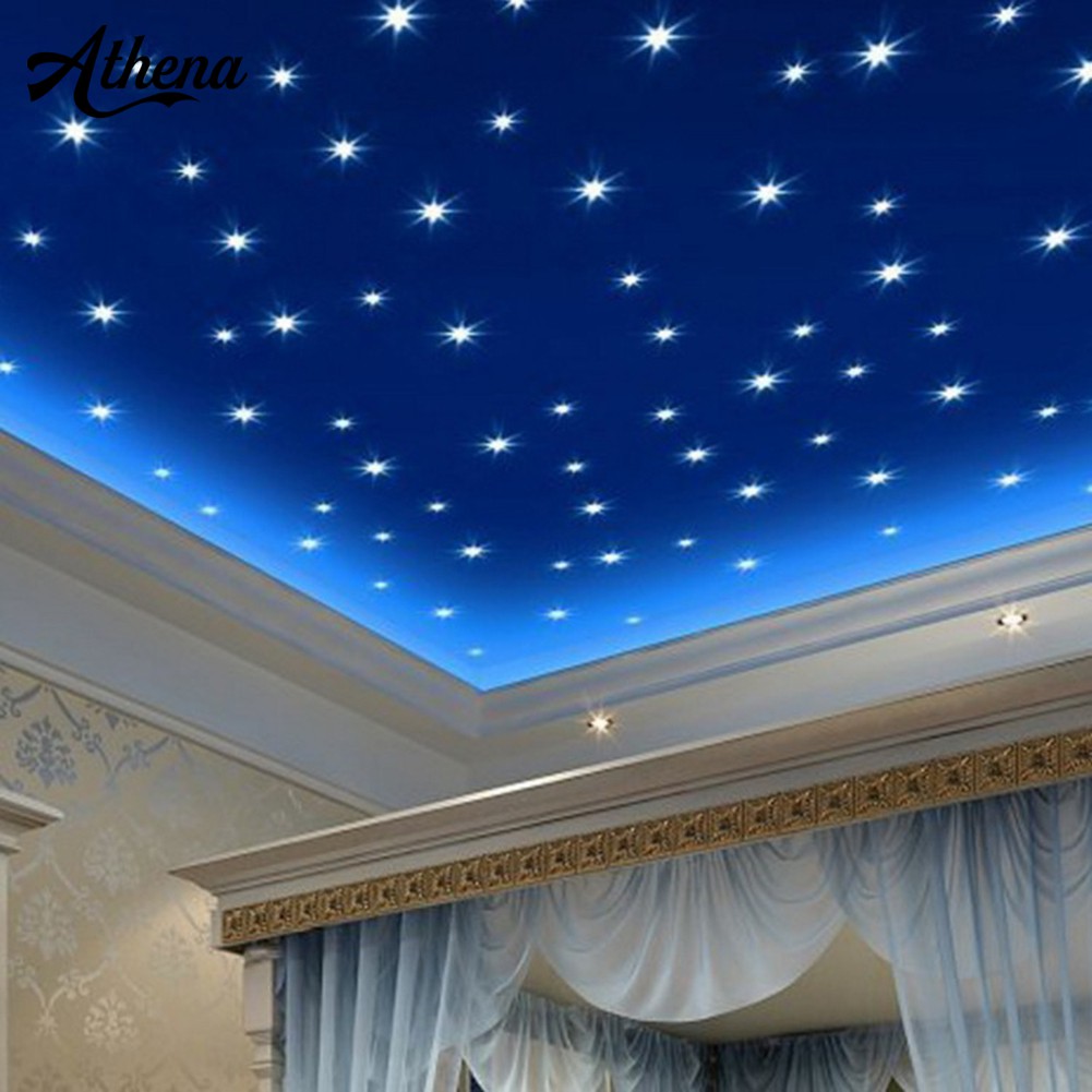 Set 76 Ngôi Sao Dạ Quang Dán Trần Nhà Trang Trí Độc Đáo