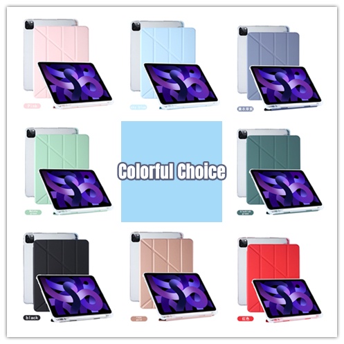 NIXXOS Bao Da TPU Trong Suốt Có Túi Khí Và Ngăn Bút Cho iPad 10 10.2'' 7th/8th/9thGen 10.9'' Air4/Air5 2021/2020 Pro11''