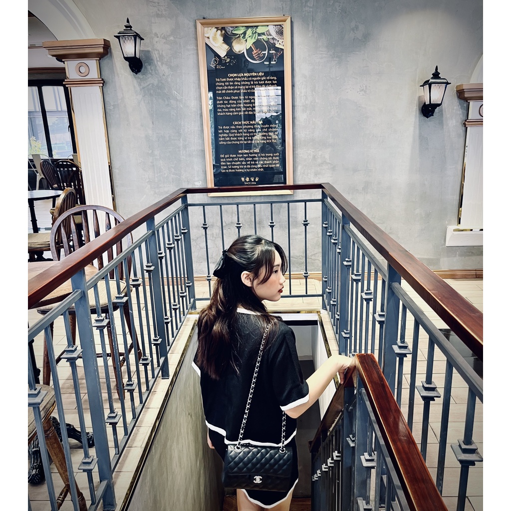 (HÀNG SẴN - HÌNH THẬT) Set áo có độn vai kèm chân váy form chuẩn