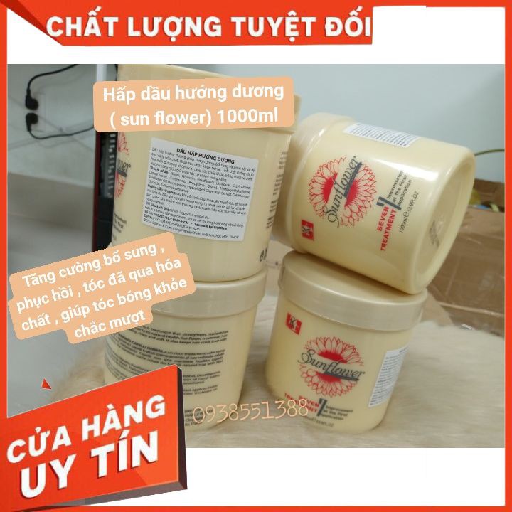 Hấp dầu hướng dương 1000mml FREESHIP  cải thiện , khắc phục tóc hư tổn, giúp tóc chắc khỏe , mềm mượt