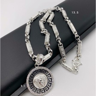 Dây chuyền nam mặt versace bạc ta925