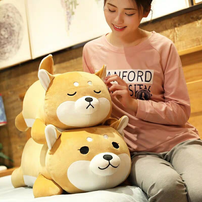 Gối Ngủ Hình Chú Chó Shiba Akita Nhồi Bông Dễ Thương