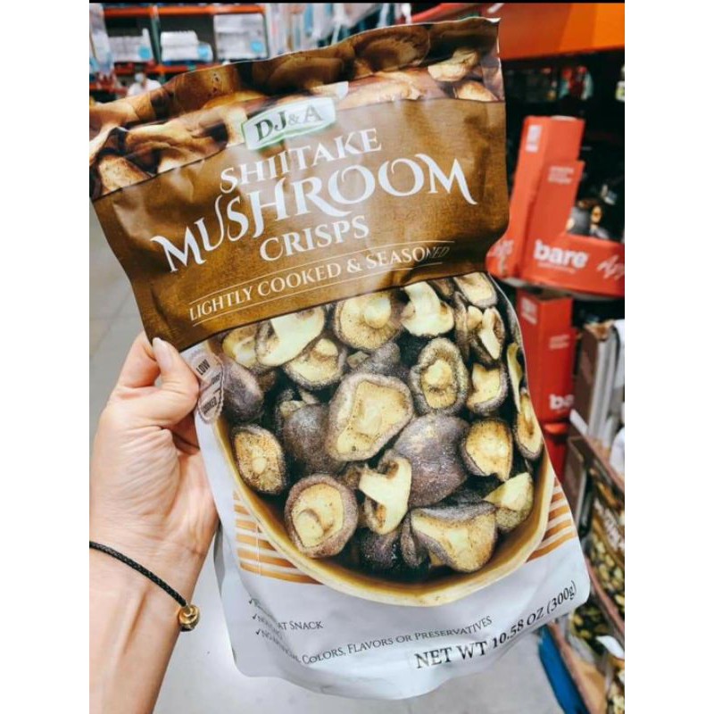 Nấm Đông Cô 300g Sấy Giòn Úc SHIITAKE MUSHROOM CRISPS Siêu Ngon - Thơm ngon giòn rụm Ăn 1 Là Muốn Ăn 2