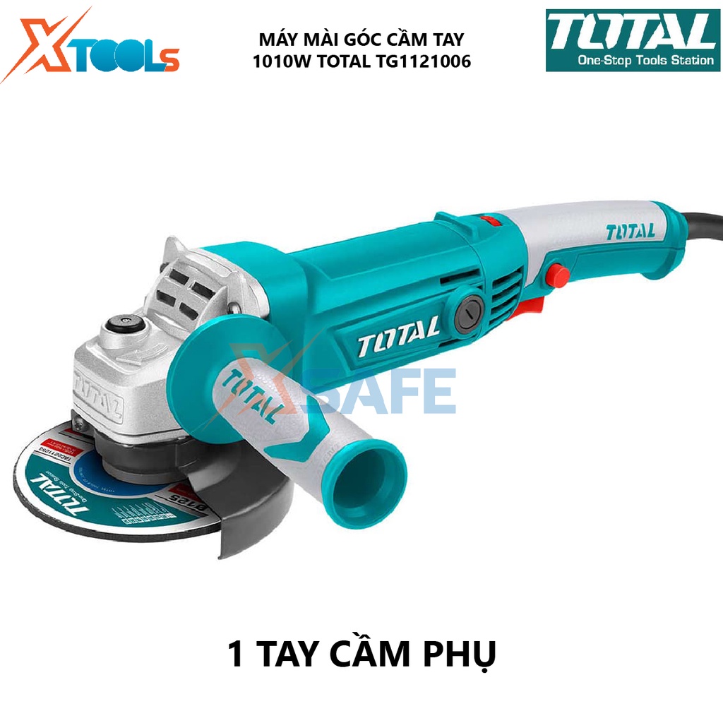 Máy mài góc cầm tay TOTAL TG1121006  máy cắt kim loại điều chỉnh tốc độ công suất lớn 1010w bền, hiệu suất cao [XTOOLs]