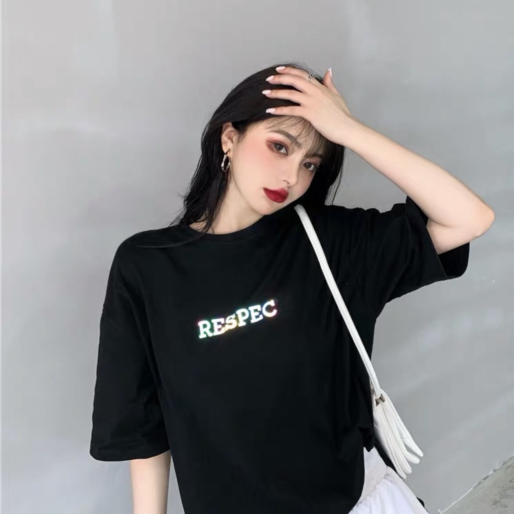 Áo thun in tay lỡ form rộng dáng IN HÌNH BƯỚM RECPET PHẢN QUANG Unisex - Ulzzang mặc cặp, nhóm, lớp