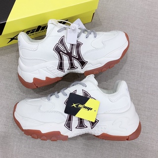 Giày thể thao MLB NY Yankee đế nâu chữ đen nam nữ