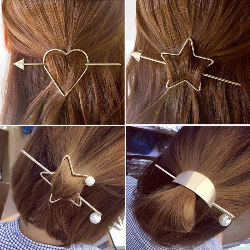 Kẹp tóc chèn lược kim loại KT38