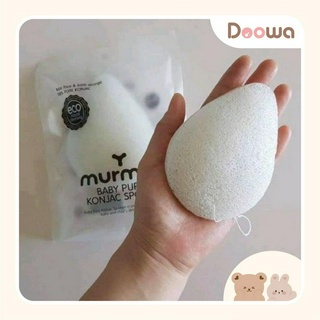 Bông tắm hữu cơ cho bé Murmur, bông rửa mặt tạo bọt, bông organic siêu mềm