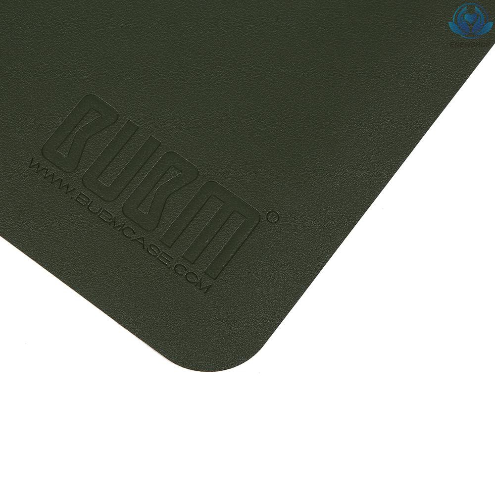 【enew】BUBM PU Leather Protector Pad Mouse Pad Desk Writing Waterproof Anti-oil for Office and Home (Green&amp;Grey, M)