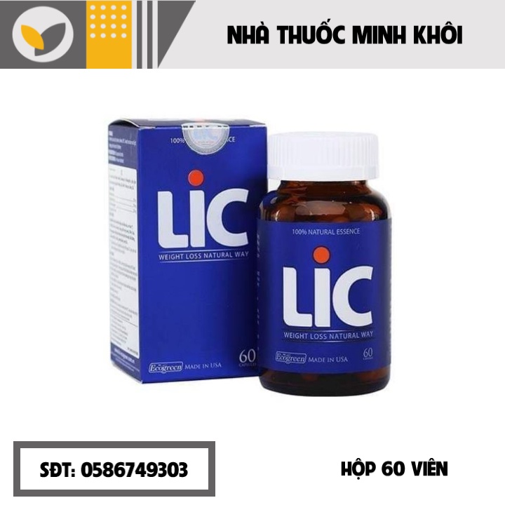 Lic (Hộp 60 Viên) Viên uống hỗ trợ giảm cân[Có tích điểm]
