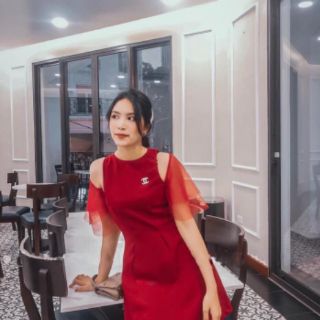 🔥🔥 X06 Đầm BigSize dáng xoè tay lưới hở vai