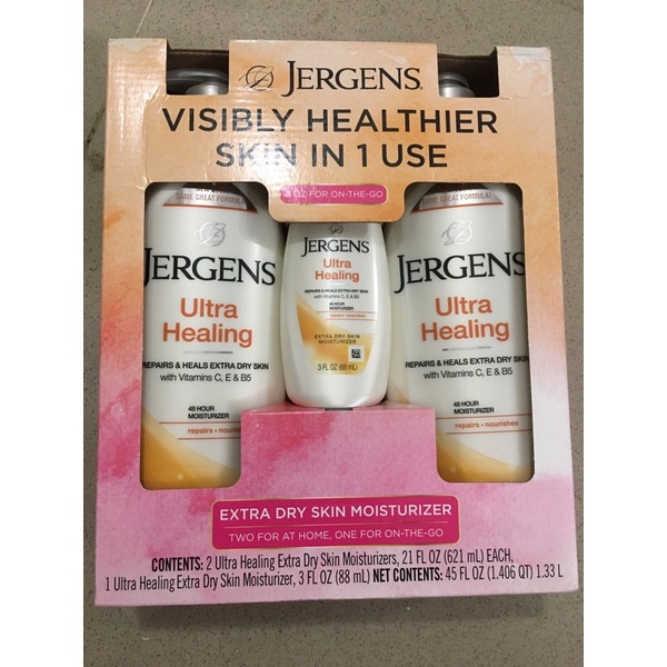 Sữa Dưỡng thể Jergens Ultra Healing Mỹ ( 2 chai 621ml+ 1 chai 88ml)