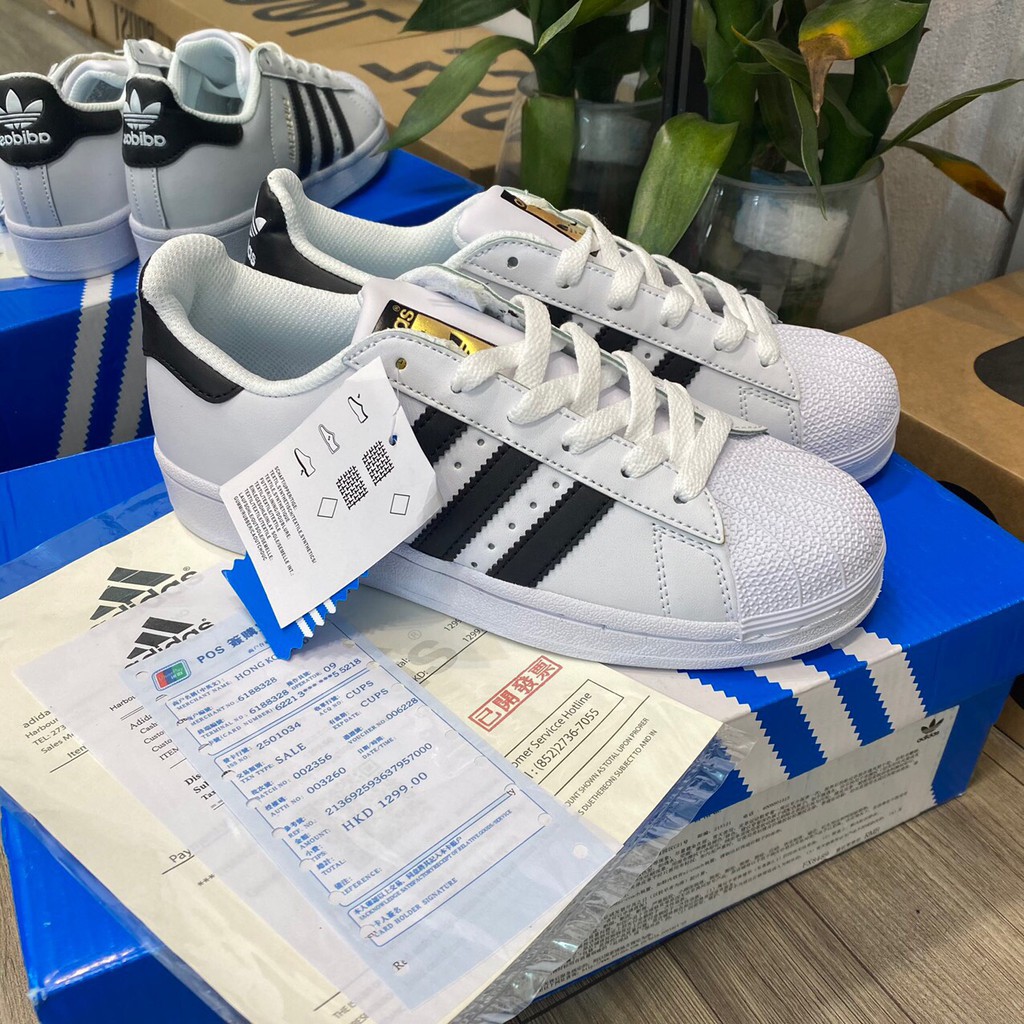 Giày SuperStar mũi sò tem vàng nam nữ