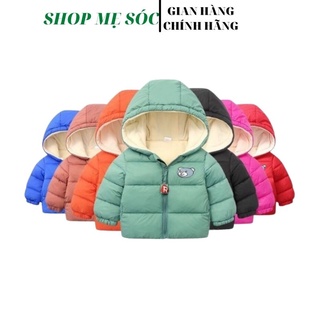 Áo khoác phao lót nỉ siêu ấm cho bé trai bé gái 8-20kg