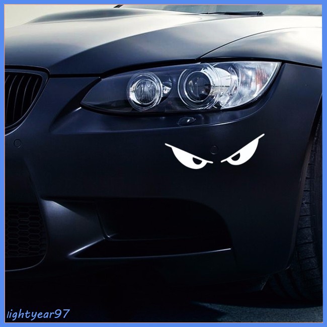 Miếng Dán Phản Quang Hình Đôi Mắt Quỷ Độc Đáo Trang Trí Xe Hơi / Mũ Bảo Hiểm