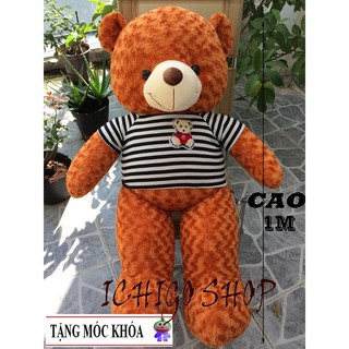 GẤU BÔNG TEDDY Cao Cấp khổ vải 1m2 MÀU CAM ĐẢM BẢO 100% GÒN