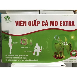Viên giấp cá md extra (nhuận tràng, giảm táo bón, giúp tăng sức bền thành mạch, giảm nguy cơ và các triệu chứng của trĩ)