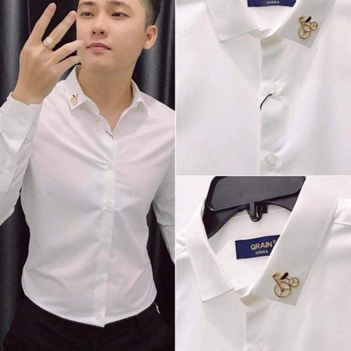 Sơ Mi Nam Đinh Cổ Vải Hàn Trơn Mịn Không Nhăn Không Pai Không Xù