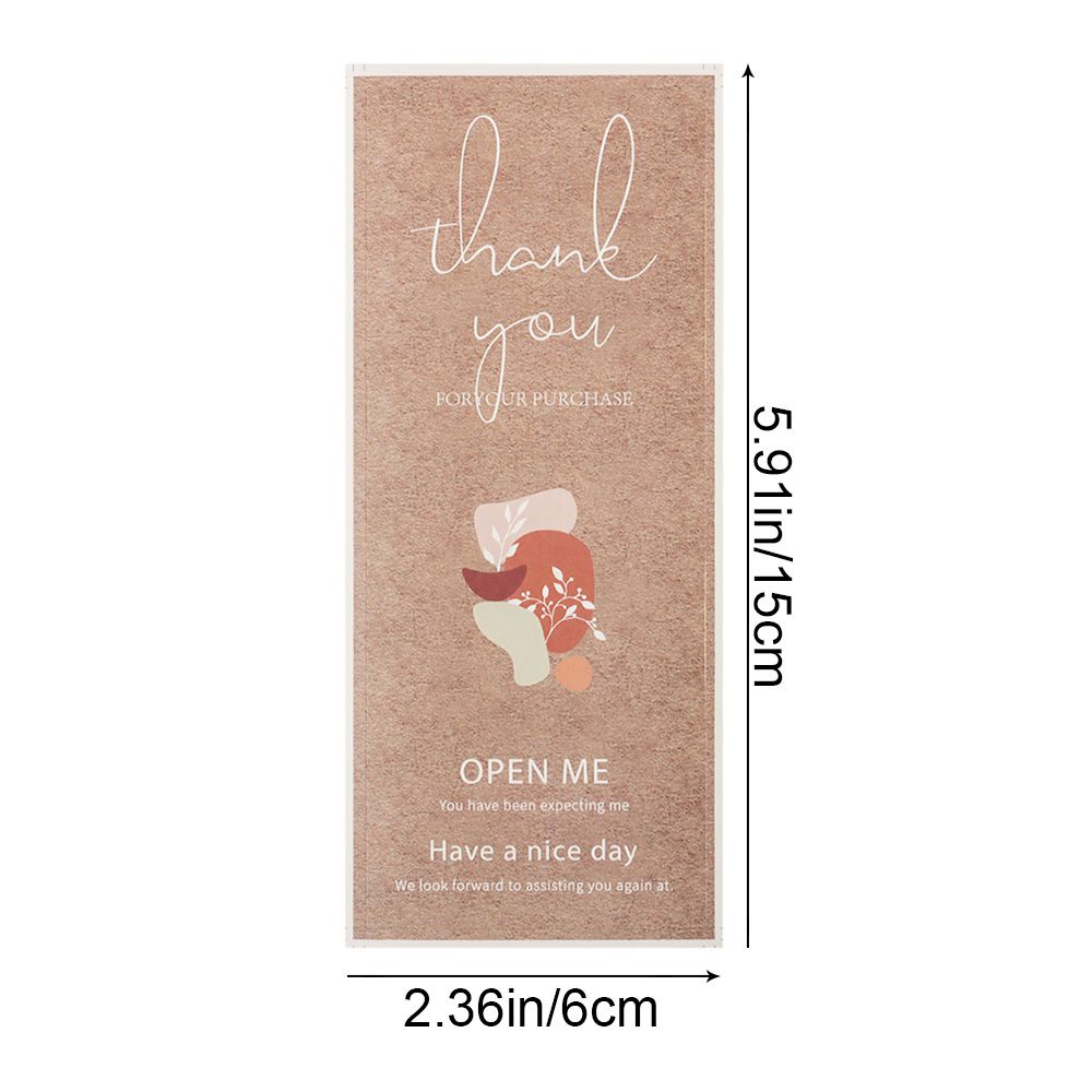Set 50 stickers nhãn dán hình chữ Thank You For Your Purchase Have A Nice Day chống thấm nước trang trí gói hàng 6x15cm