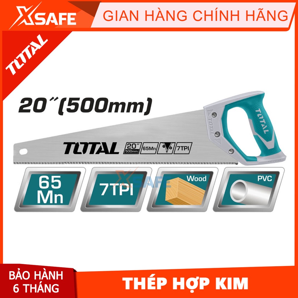 Cưa gỗ cầm tay TOTAL nhiều kích cỡ Cưa lá liễu bền chắc chống gãy cắt cành làm mộc chịu nhiệt lực tốt - Chính hãng