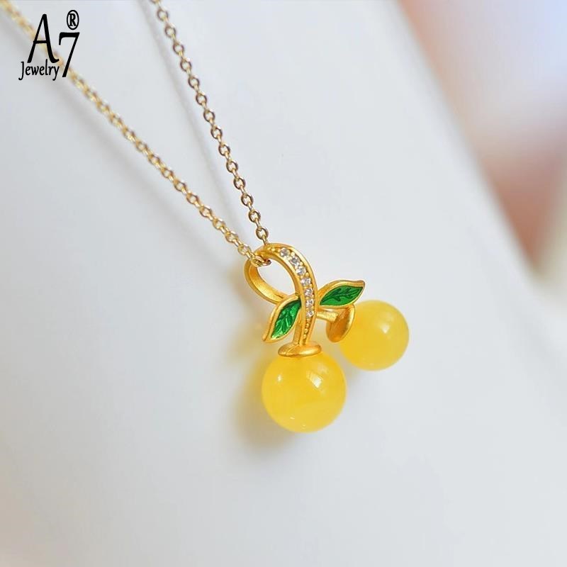 Vòng cổ Mặt Quả Anh Đào Mạ Vàng 18K A7