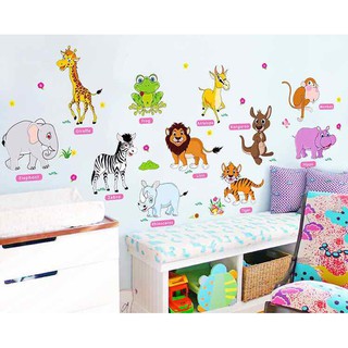 Decal dán tường hình thú