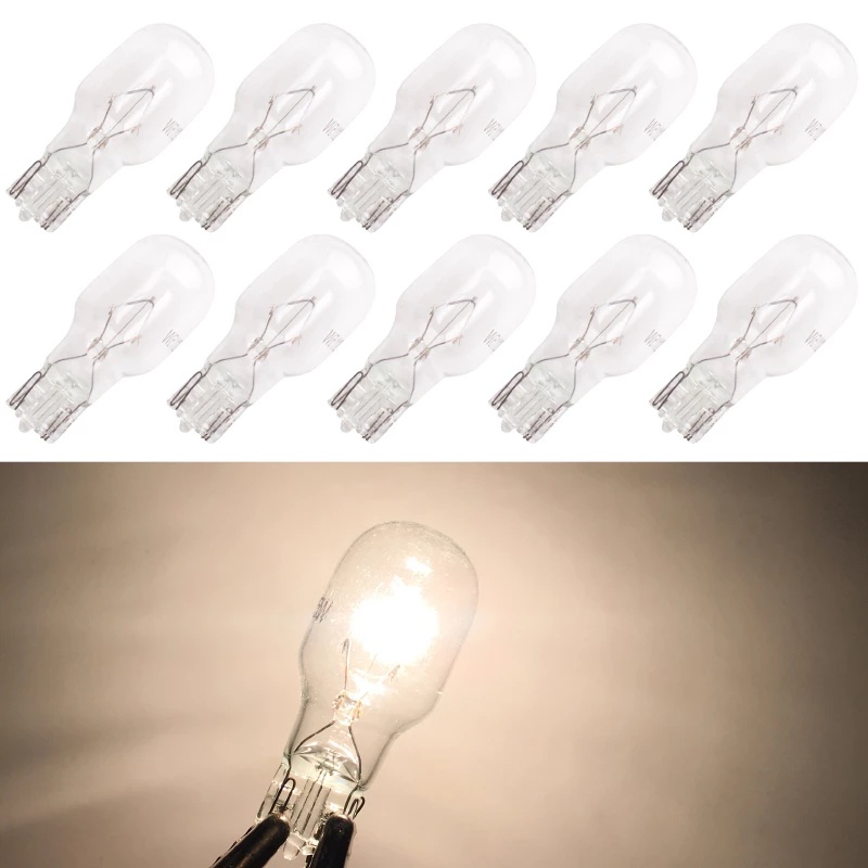 Bộ 10 Đèn Led Cảnh Báo Ánh Sáng Trắng T15 W16W 12V 5W Cho Xe Hơi