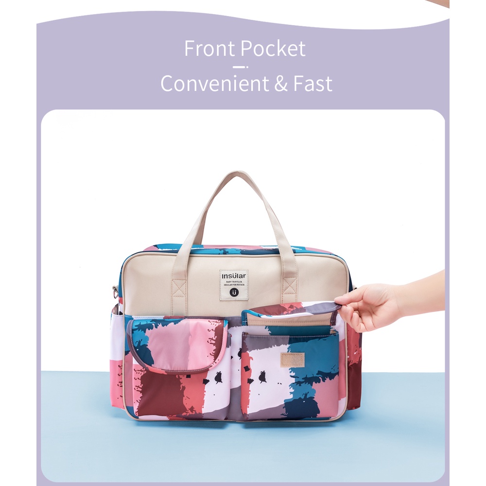Insular Túi Xách Đeo Vai Đựng Tã Em Bé Cho Phụ Nữ Mang Thai