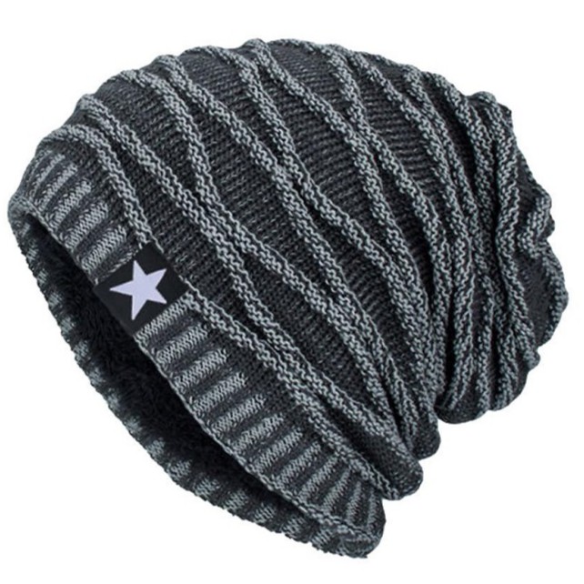 [QUẢNG CHÂU_TRỢ SHIP ĐƠN 50K] Mũ len, nón len trùm đầu gân 3D đính sao A029 mềm mại, 2 lớp, lót lông, ấm ấp, dùng quanh