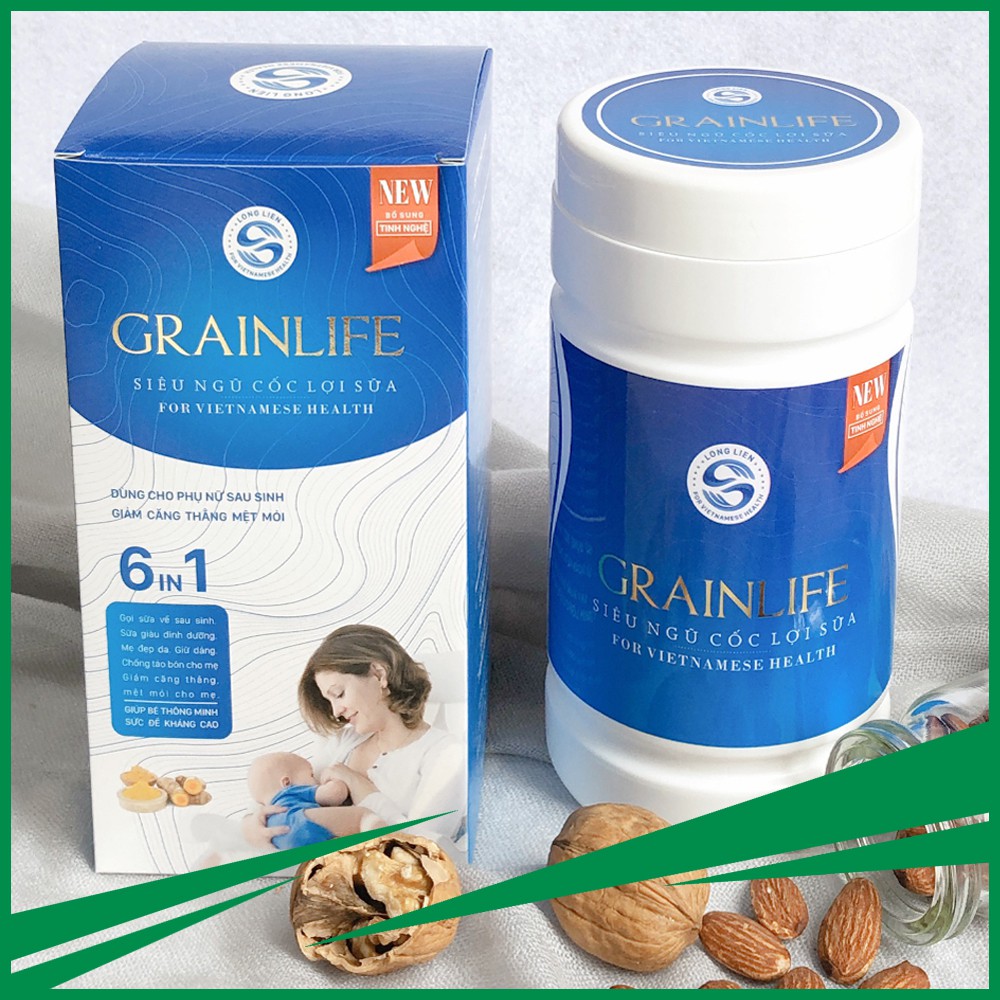 Ngũ Cốc Lợi Sữa Cao Cấp Grainlife Long Liên - Giúp sữa về nhiều - Bé tăng cân đều đặn