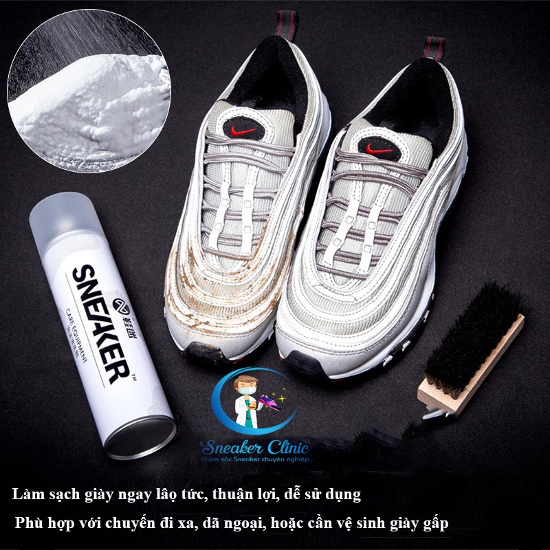 [BÌNH LỚN 300ML] Bình xịt tạo bọt vệ sinh giày Sneaker cao cấp, Làm sạch nhanh, Dễ sử dụng