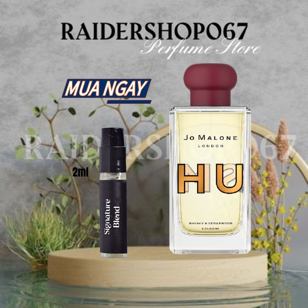 Nước Hoa Jo Malone Hu Whiky & Cedarwood Cologne Test 5ml/10ml/20ml