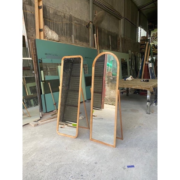 Gương gỗ khung vuông soi toàn thân 50x 1m2