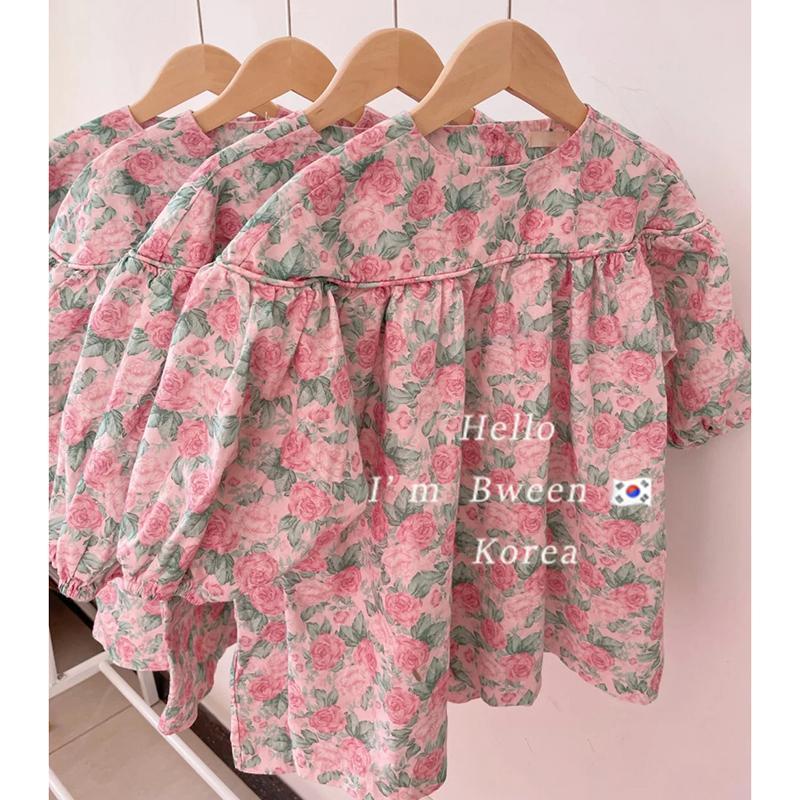 Áo Sơ Mi Tay Dài Họa Tiết Hoa Phong Cách Hàn Quốc Thời Trang Mùa Xuân Mới 2022 Dành Cho Bé Gái