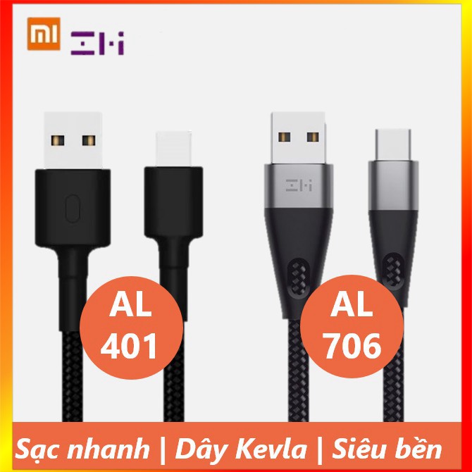 Cáp sạc Type C ZMI AL401 - Cáp sạc Type C siêu bền bọc Kevlar Xiaomi Zmi - ChuyenMi